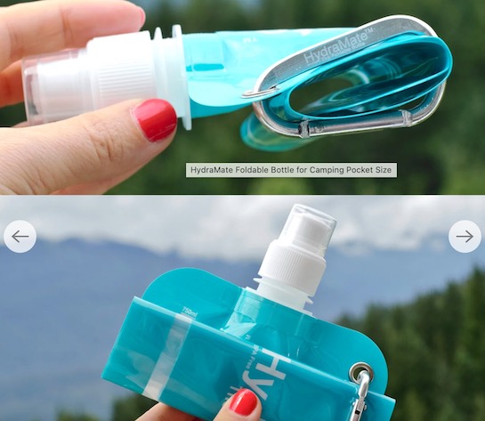 Water Bottle That Folds Up for hikking and trekking