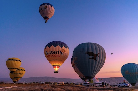 Hot Air Balloon Rides on a Turkey Holiday